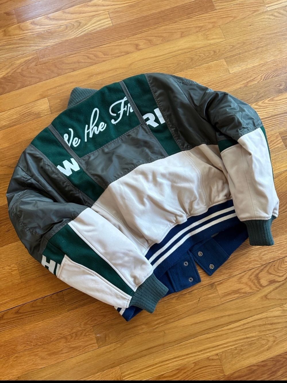 New Free People We The Free Triple Kick Novelty Bomber Jacket Size S - Picture 10 of 10